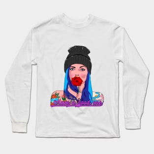 Girl with a rose Long Sleeve T-Shirt